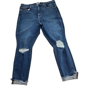 Good American Good Waist Extreme Stiletto Blue Jeans‎ 22